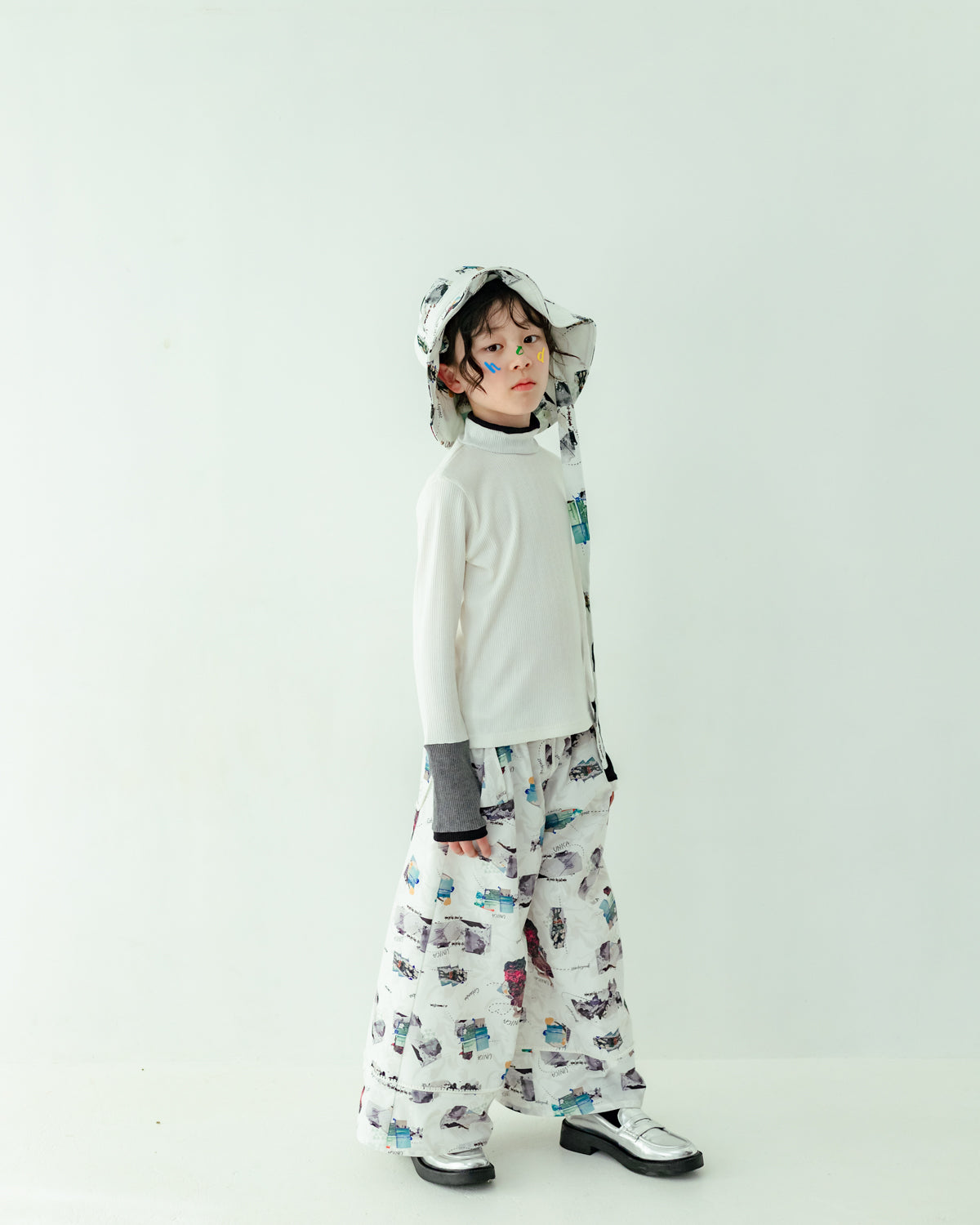 モノトーンフィンガーハイネックtee[362-1407-1]