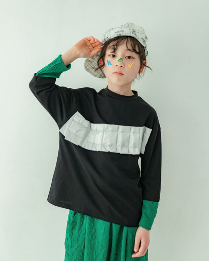 メタリックフォールド tee[362-1411-1]