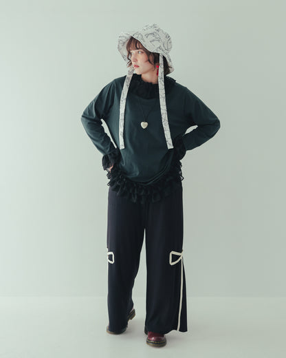 リボンラインリブパンツ[362-0905-2]