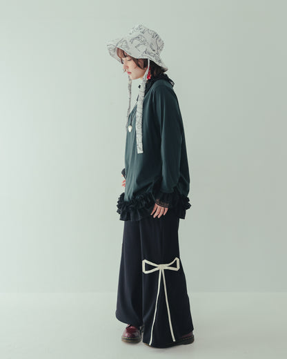 リボンラインリブパンツ[362-0905-2]