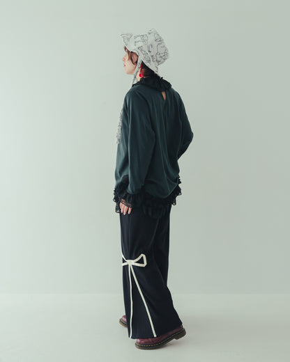 リボンラインリブパンツ[362-0905-2]