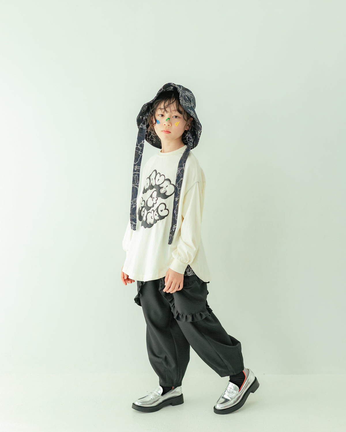 ダブルフリルサルエルパンツ[362-0903-1]