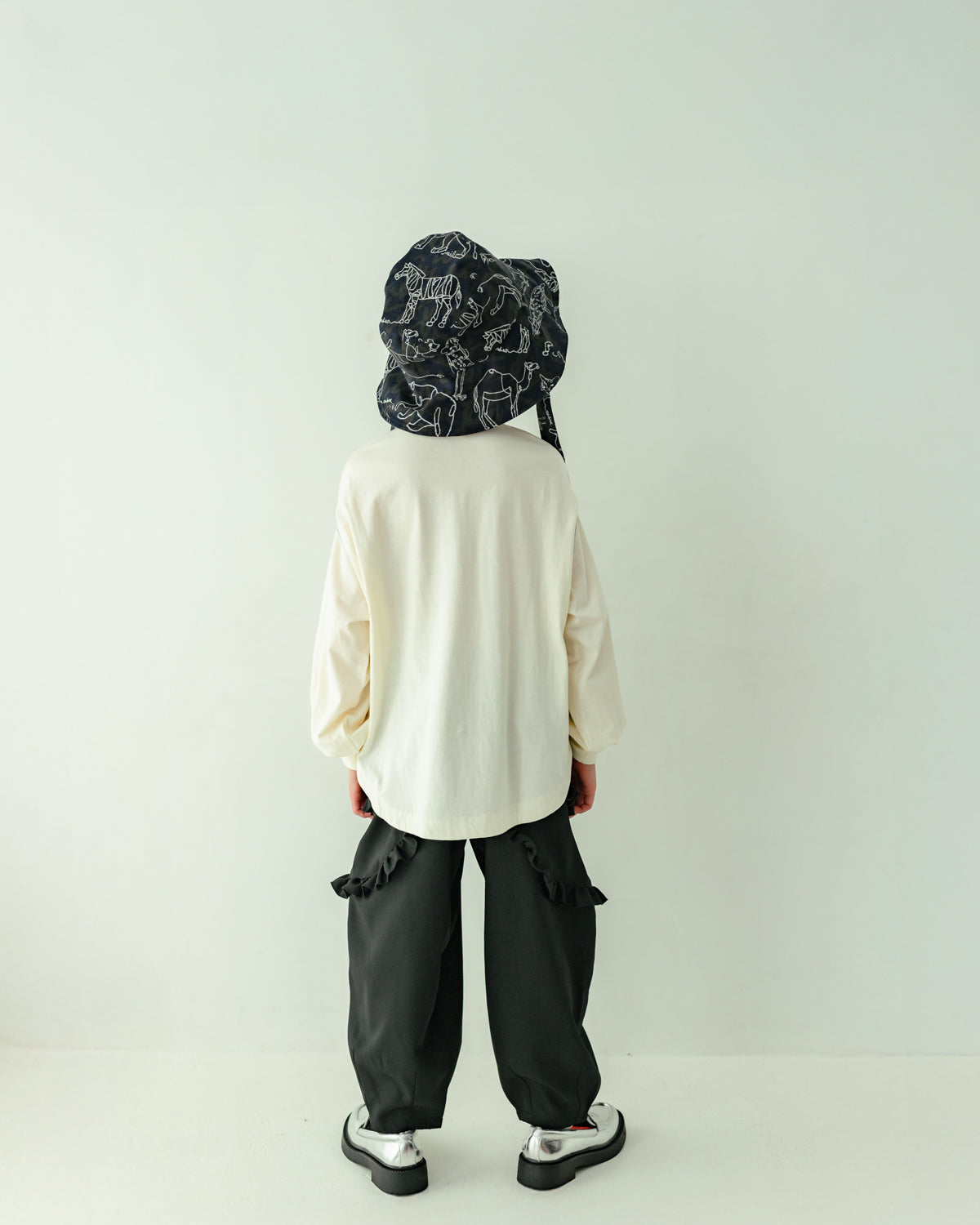 ダブルフリルサルエルパンツ[362-0903-1]