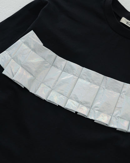 メタリックフォールド tee[362-1411-1]