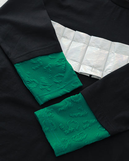 メタリックフォールド tee[362-1411-1]