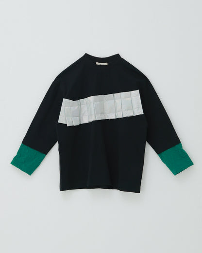 メタリックフォールド tee[362-1411-1]