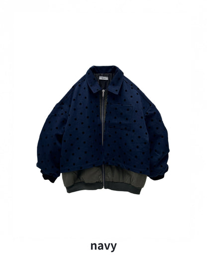 フロッキードットストームフラップジャケット     [352-0502-1]