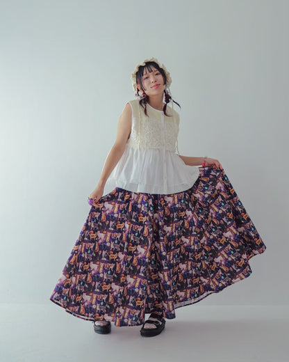 ネコプラネットスカート ladies   [350-1102-2]