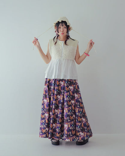 ネコプラネットスカート ladies   [350-1102-2]