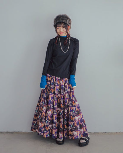 ネコプラネットスカート ladies   [350-1102-2]