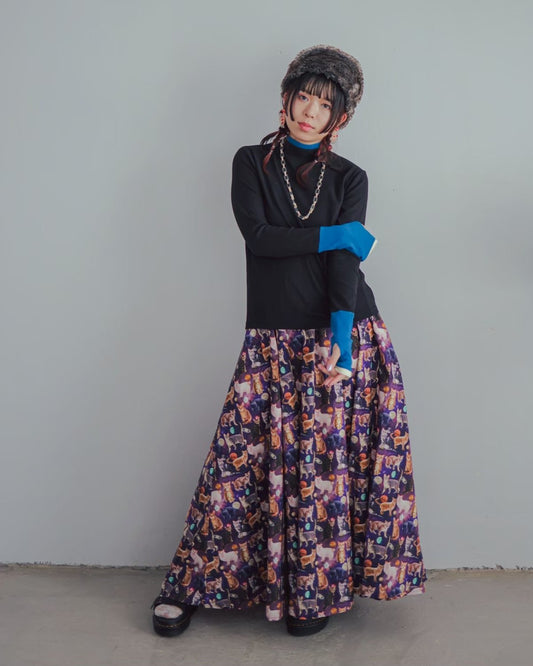 ネコプラネットスカート ladies   [350-1102-2]