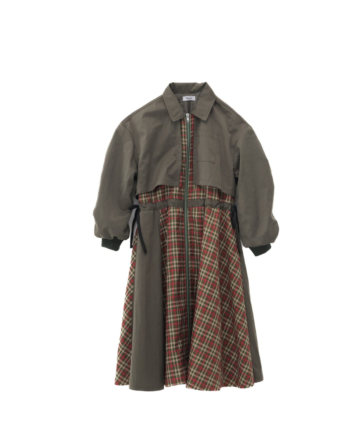 チェックzipperジャケットワンピース   ladies [352-0101-2]