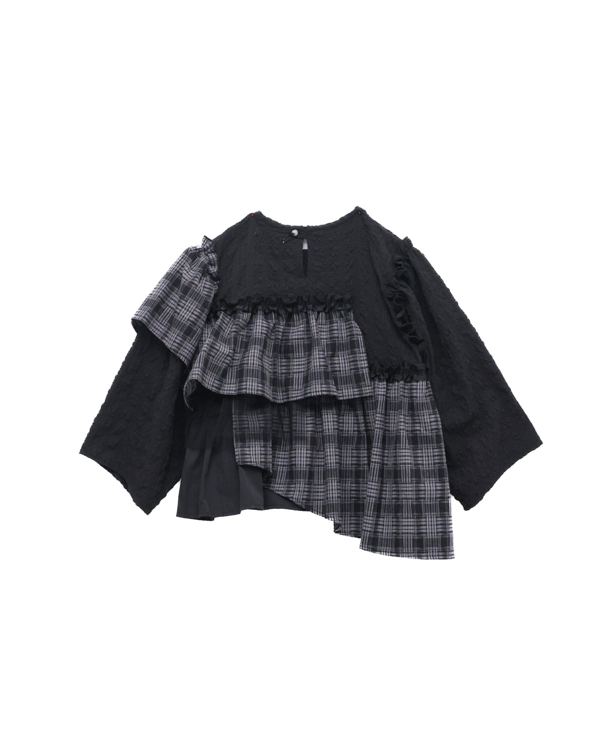 チェックレイヤードブラウス  ladies  [352-0603-2]
