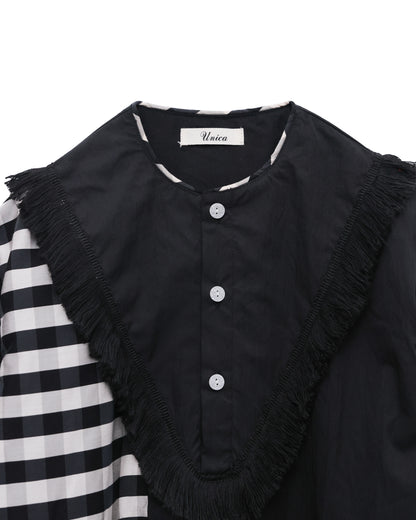 2ピースブロックチェックワンピース  [352-0103-1]