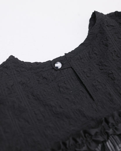 チェックレイヤードブラウス  ladies  [352-0603-2]