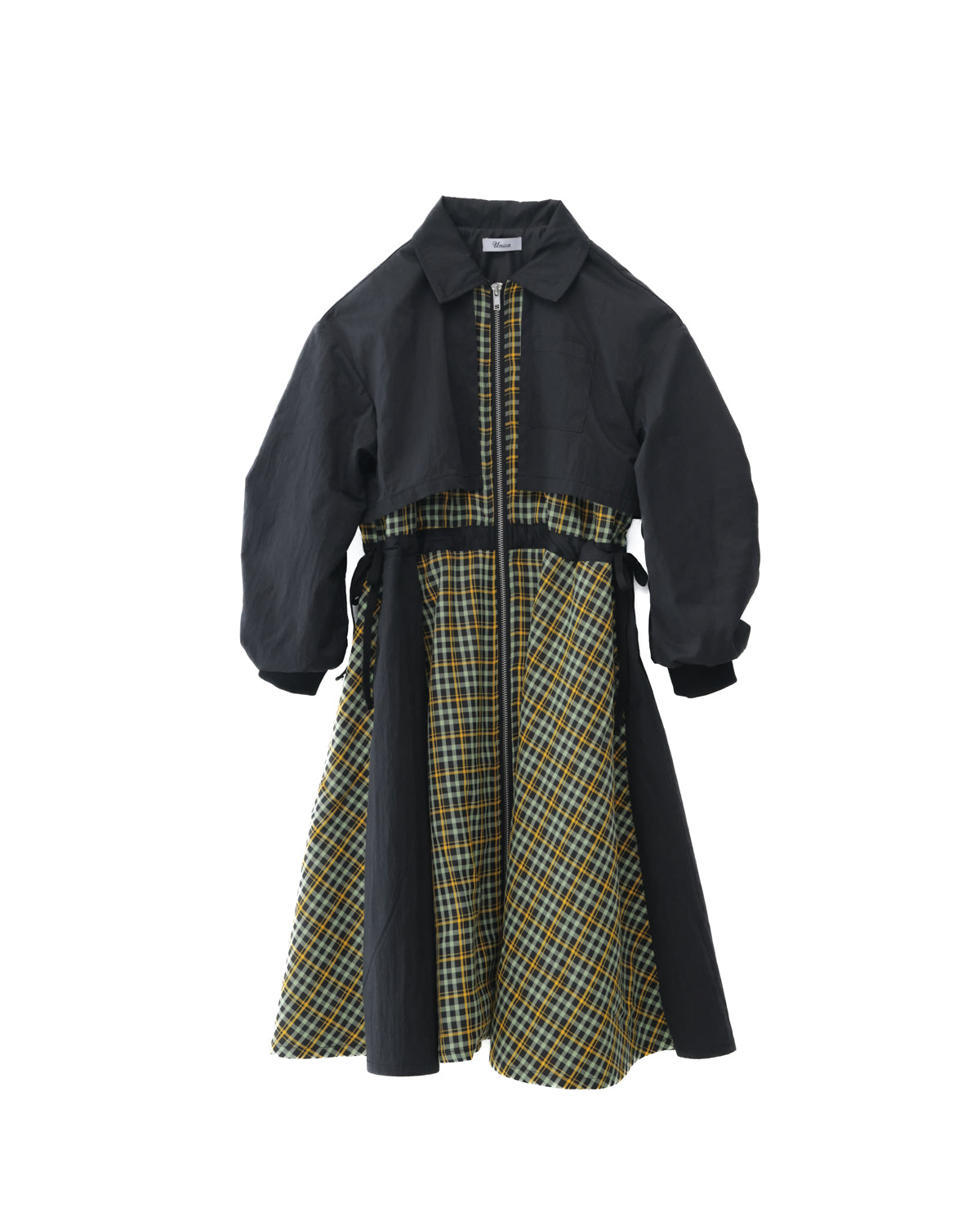 チェックzipperジャケットワンピース   ladies [352-0101-2]
