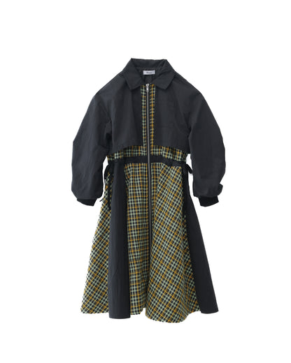 チェックzipperジャケットワンピース   ladies [352-0101-2]