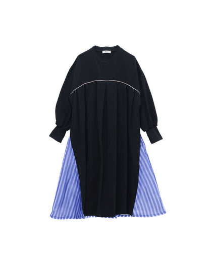 パネル配色カラーAラインワンピース    [352-0106-1]