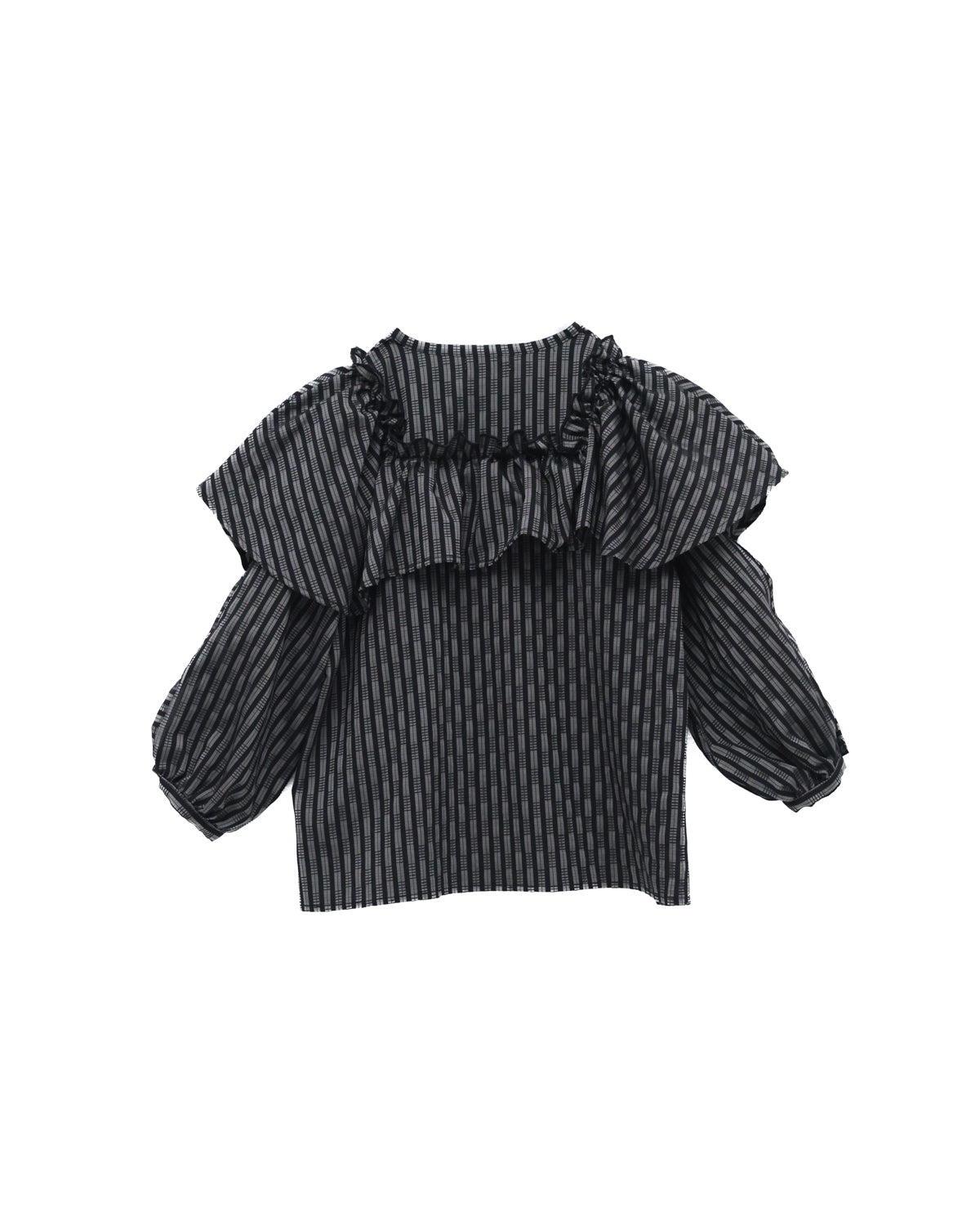 ストライプリボンカットアウトブラウス  ladies  [352-0602-2]