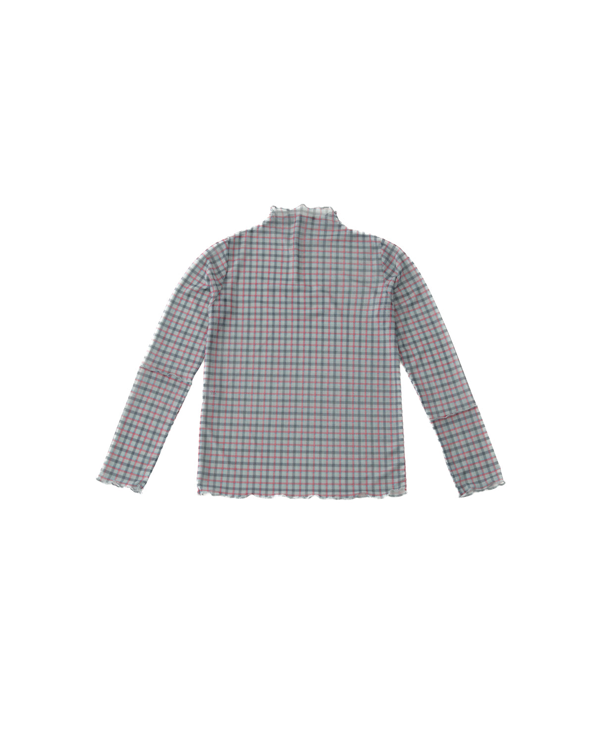 チェック柄シアーカットソー  ladies  [352-1401-2]