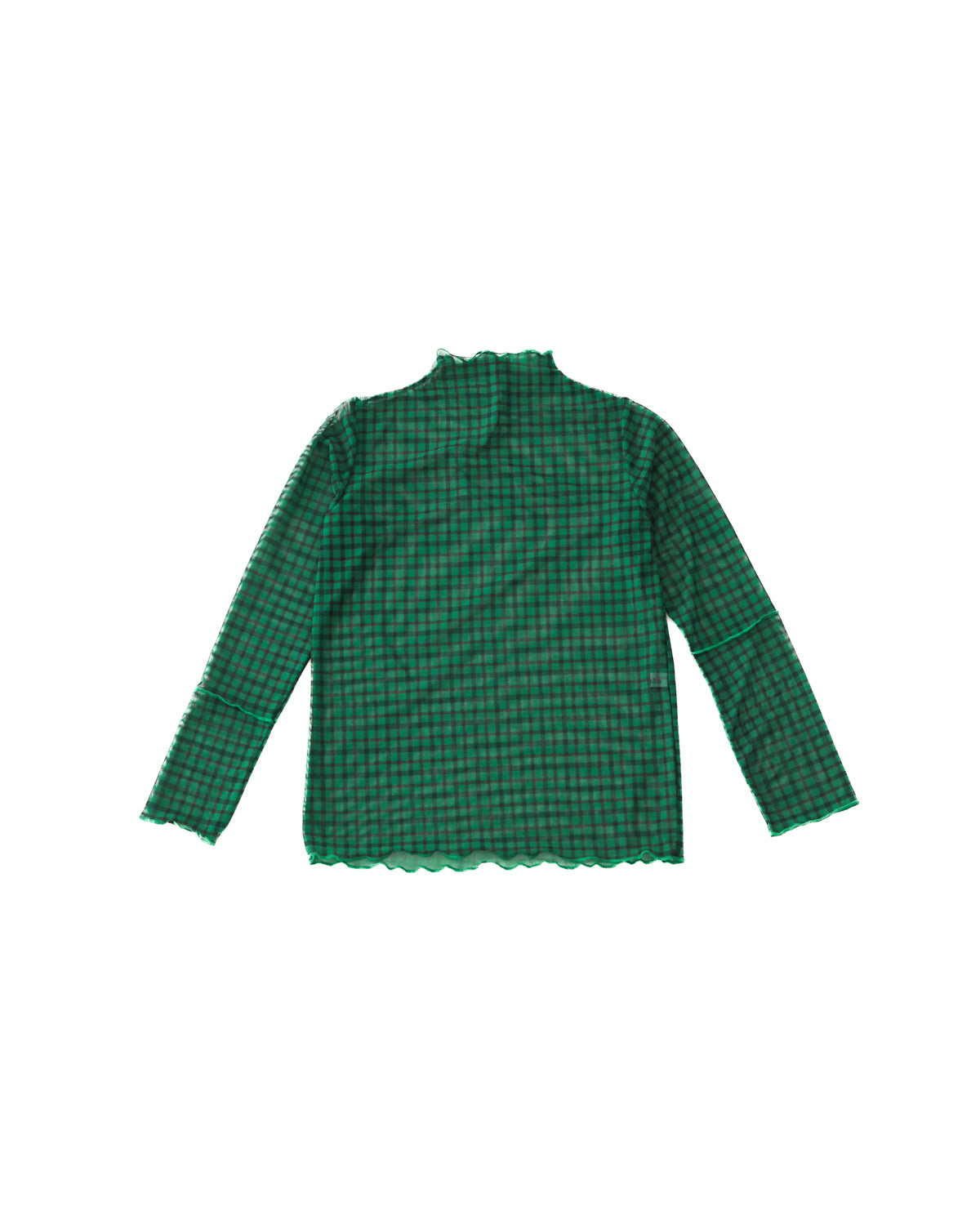 チェック柄シアーカットソー  ladies  [352-1401-2]
