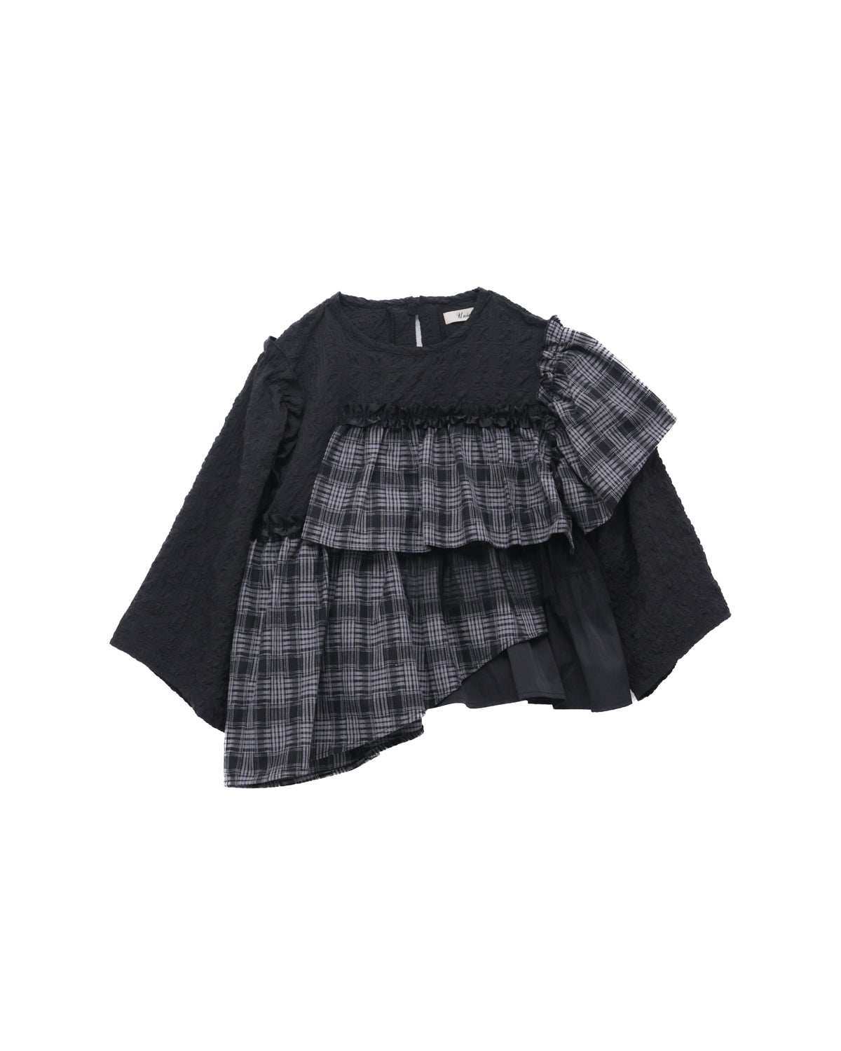 チェックレイヤードブラウス  ladies  [352-0603-2]
